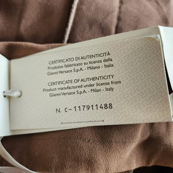 Versace Brown Skirt L Silk Viscose IT46 | US12 Solid Tailored Fit - Picture 8 of 9